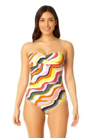 Anne Cole - Women's Twist Front Shirred One Piece Swimsuit