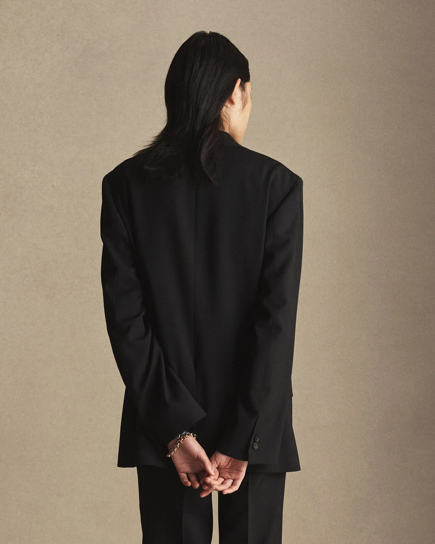 Ava Blazer - Black Wool Twill