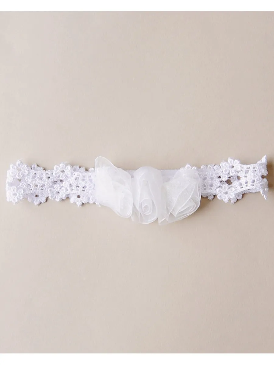 Baby Girls White Violet Christening Gown Newborn-24M