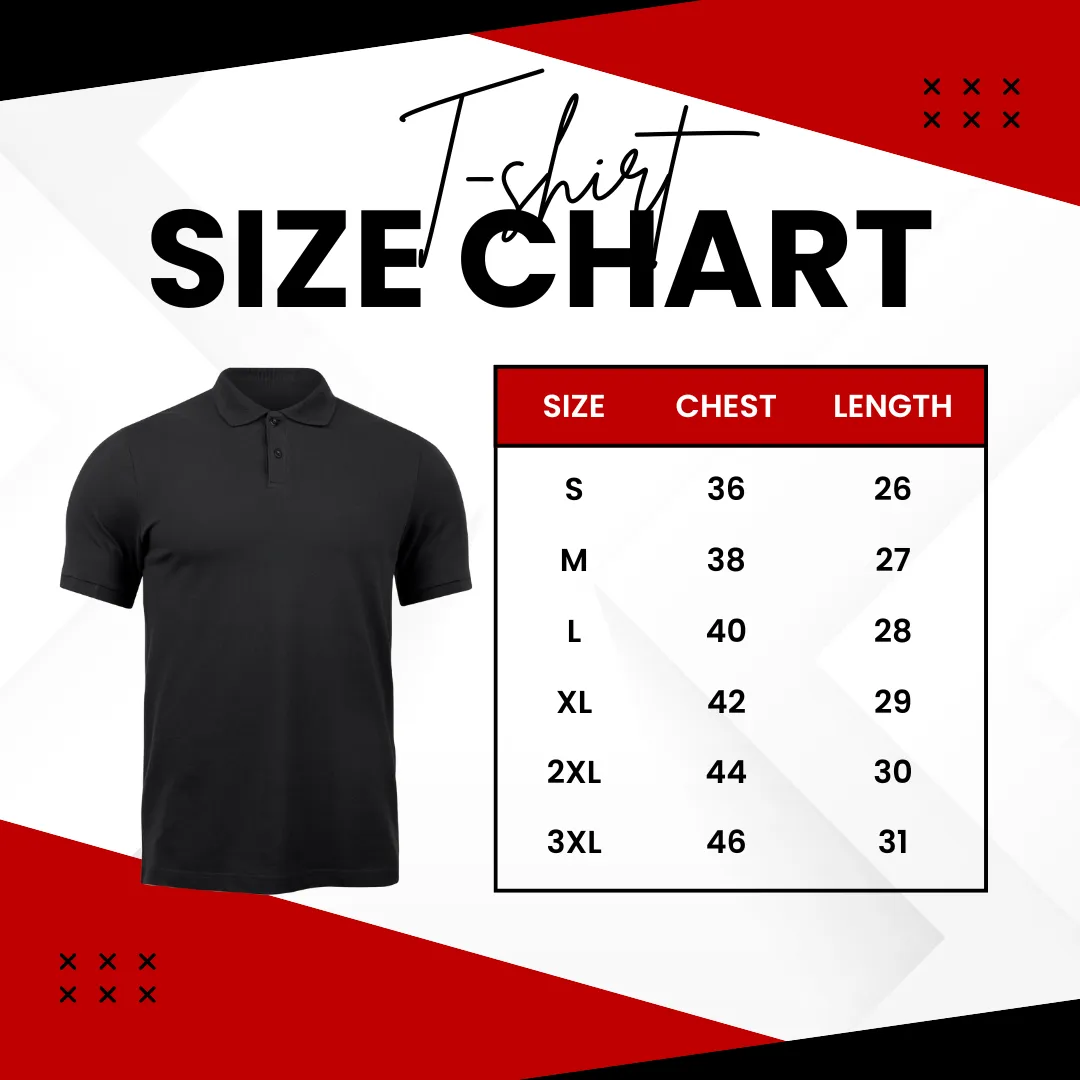 Black Plain Polo T-Shirt