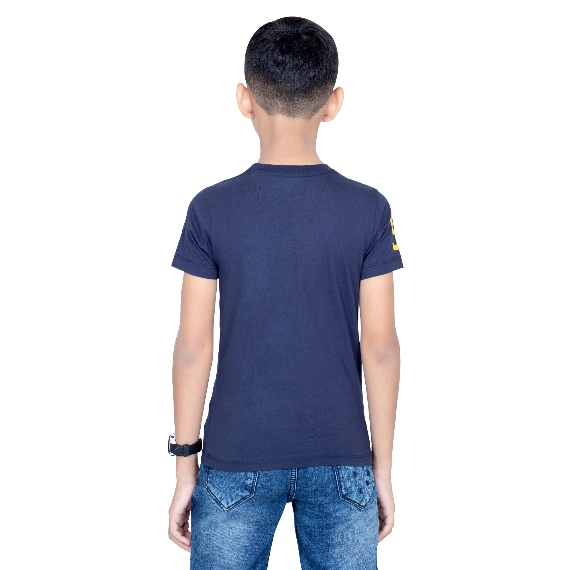 Boys Navy Round Neck T-Shirt