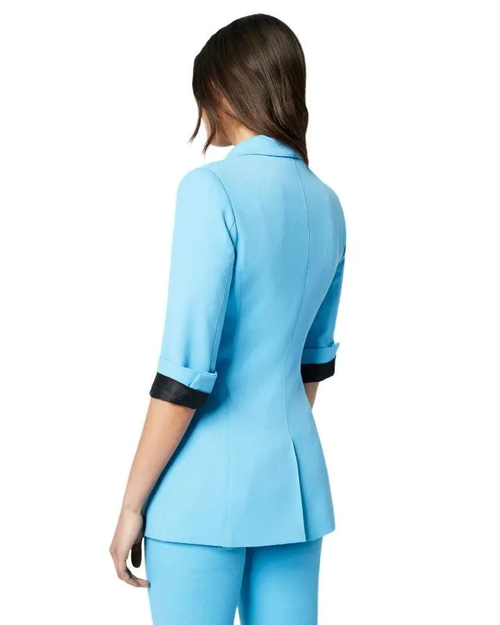Cornflower Blue 3/4 Sleeve Blazer