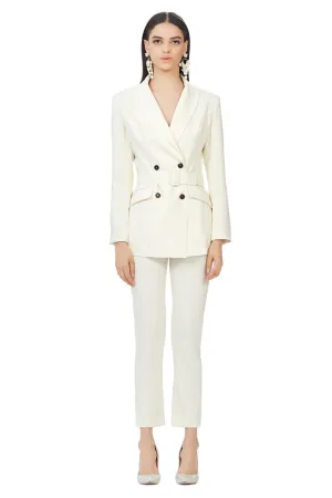Double Breasted Blazer in Ivory White