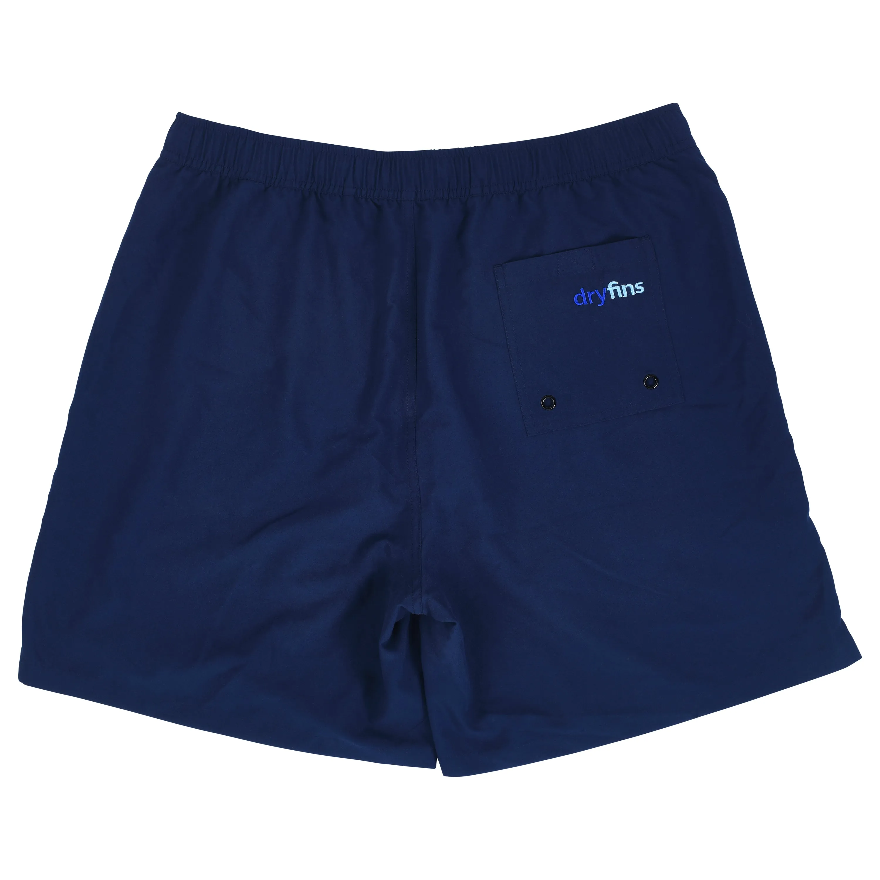DryFins Boys Anti-Chafe Swim Trunks in Midnight Blue - Built-in Compression Liner