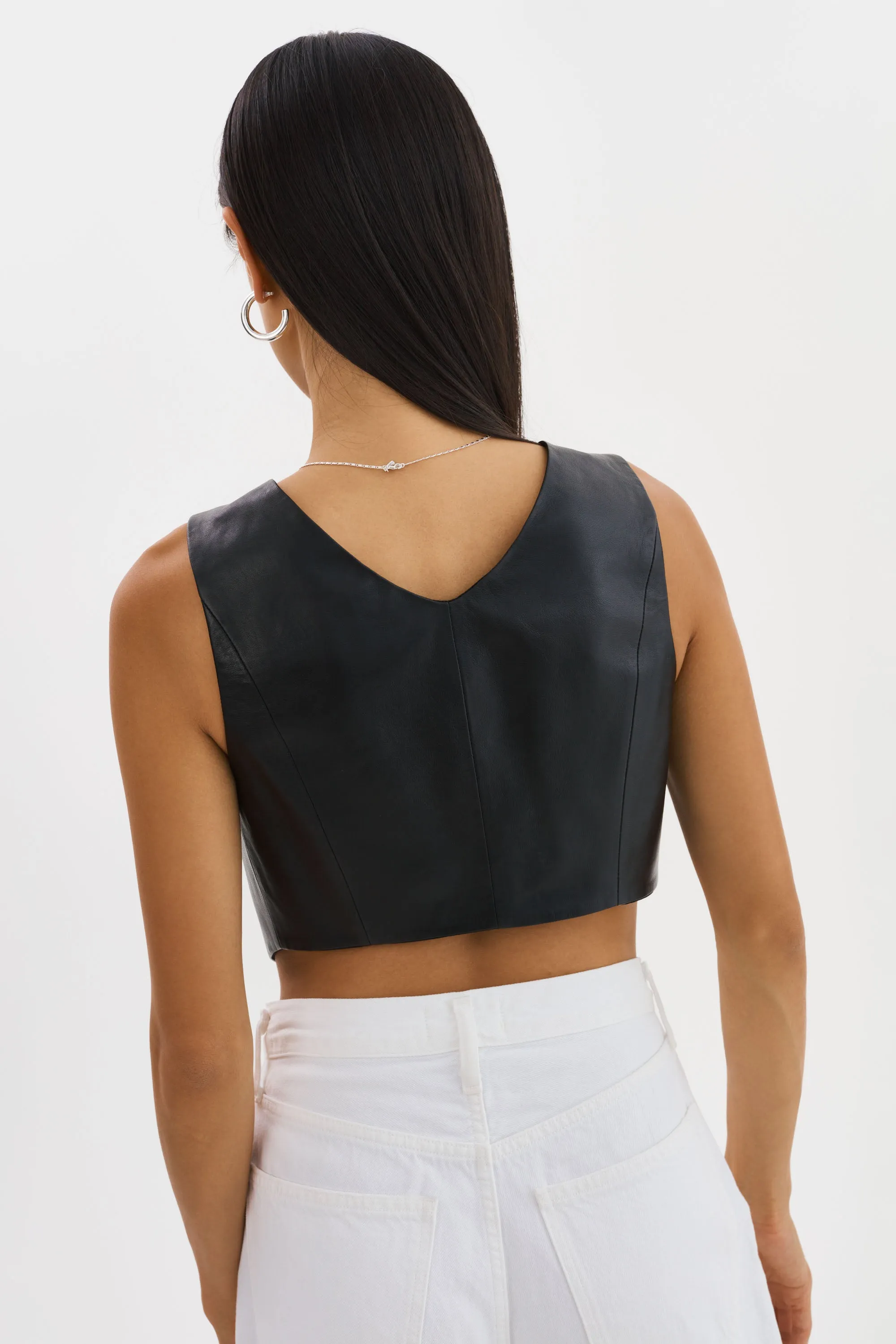 ESTRELLA | Leather Vest Top