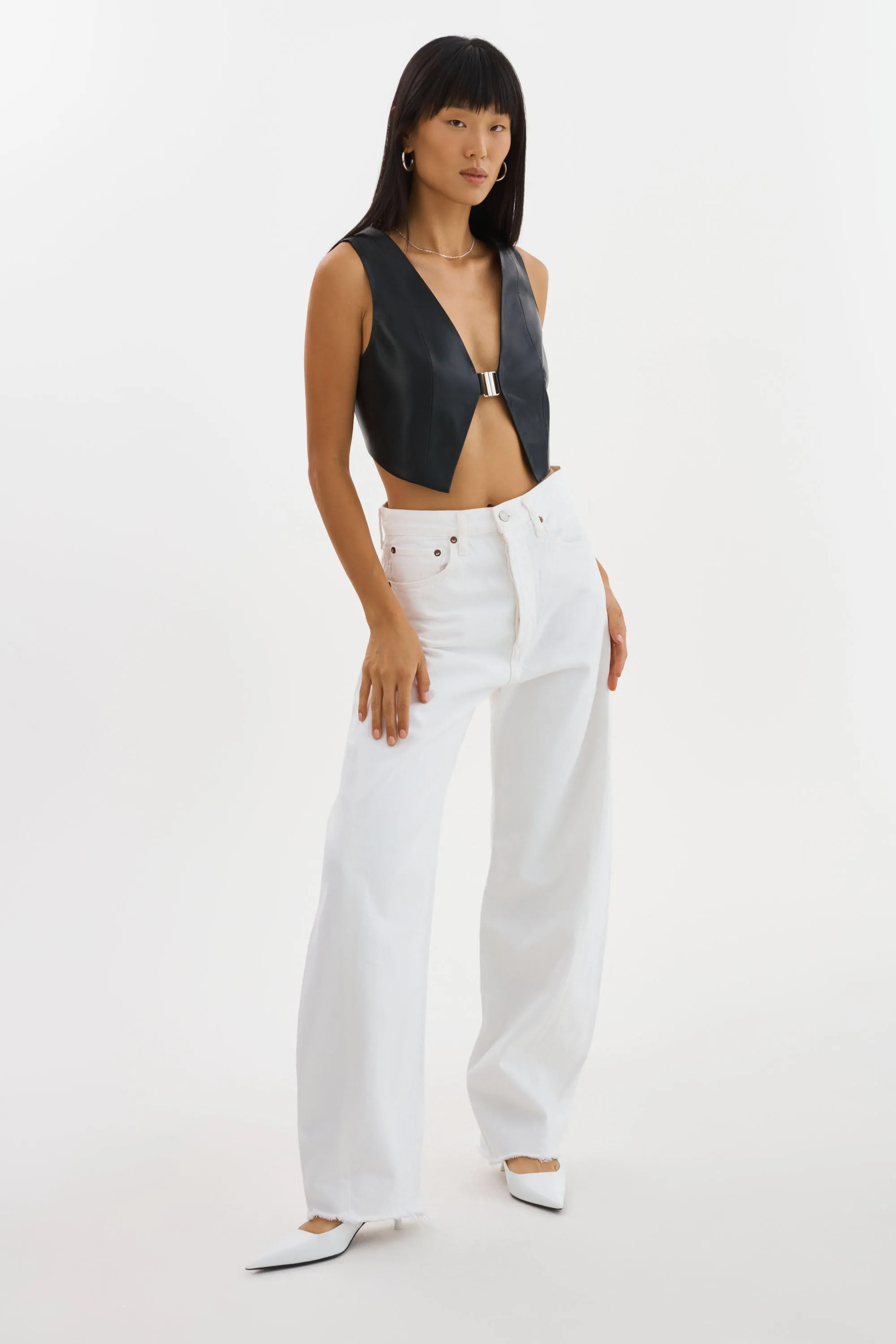 ESTRELLA | Leather Vest Top