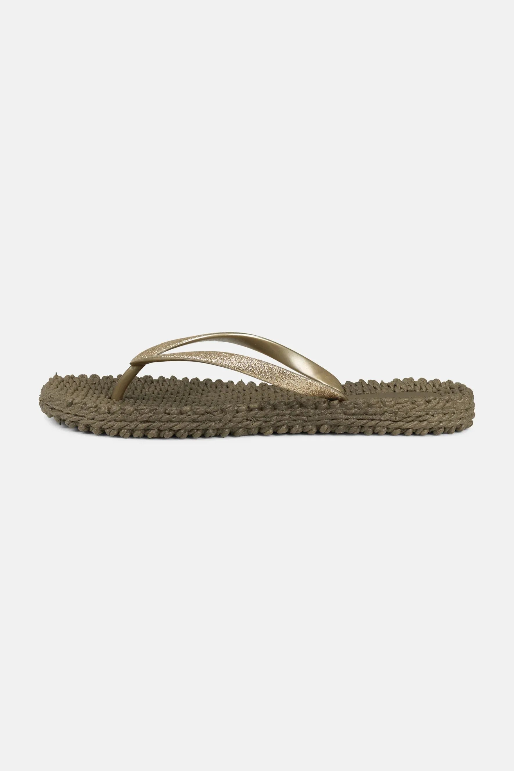 Flip Flops with Glitter Cub Brown