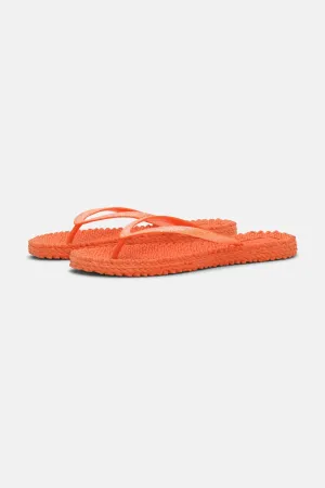 Flip Flops with Glitter Hot Orange