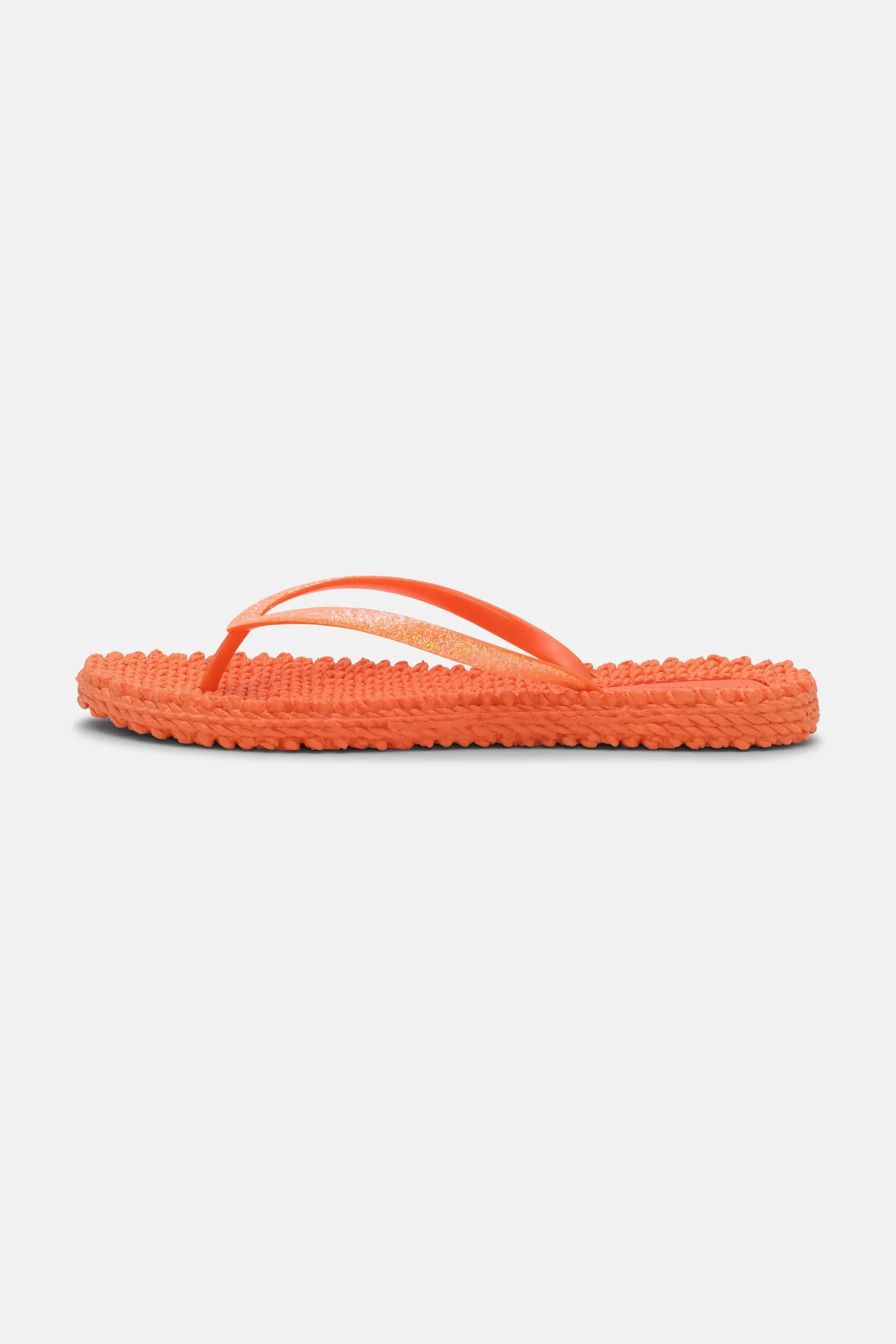 Flip Flops with Glitter Hot Orange