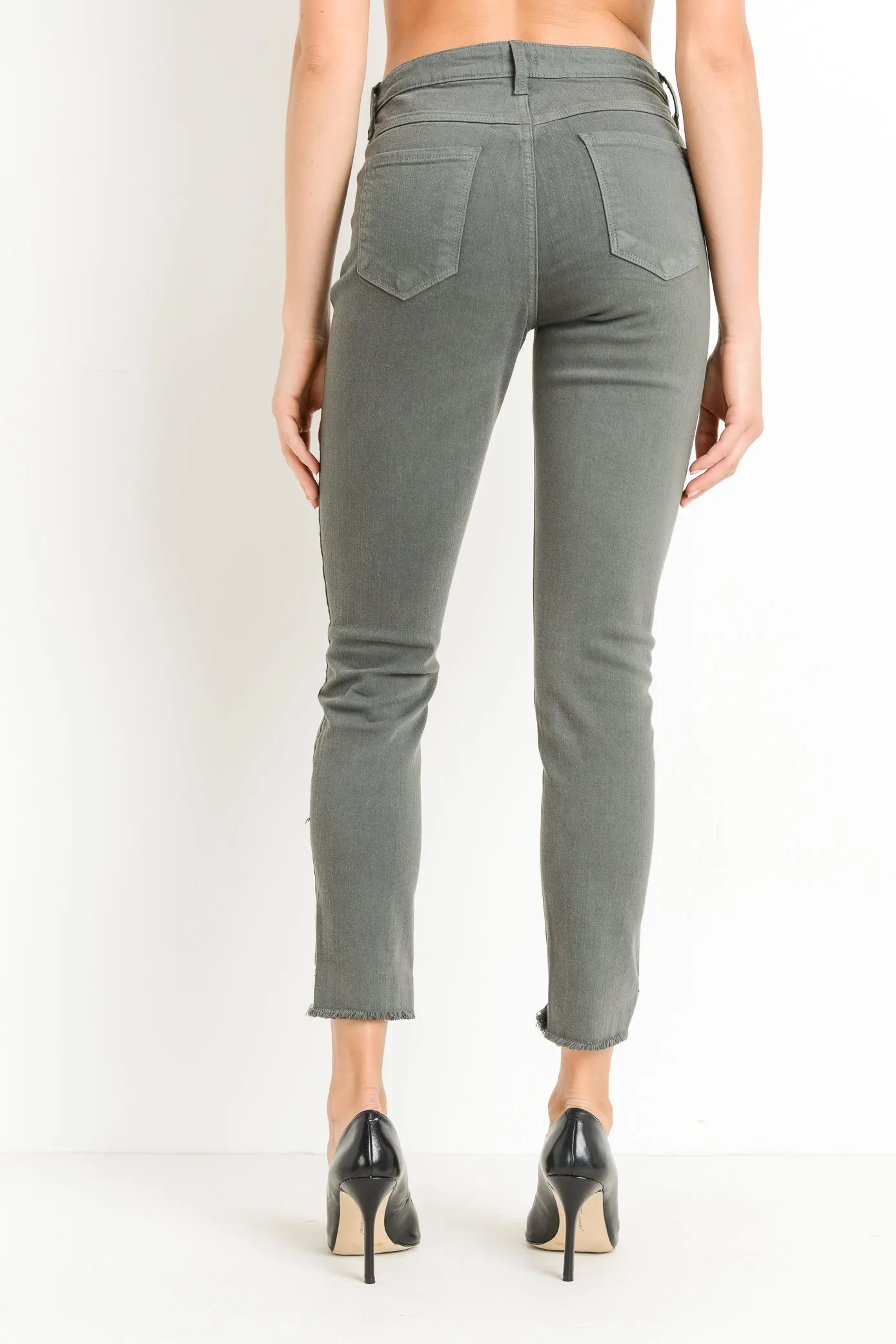 Fray Step Hem Denim Jean