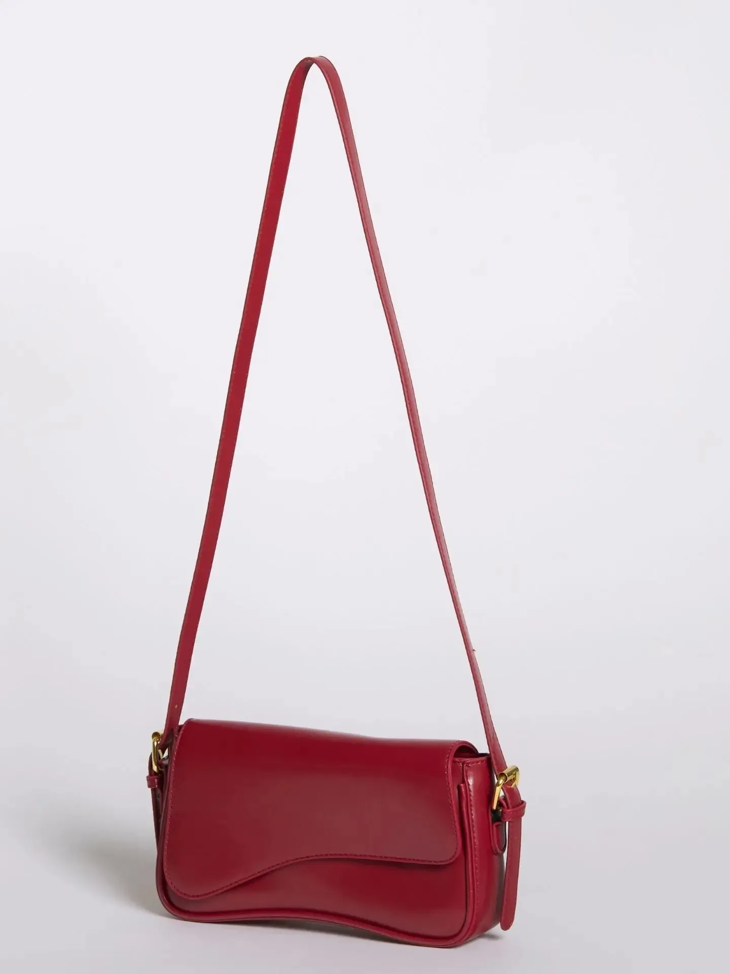 Gaby | Elegant Minimalist Black Leather Shoulder Bag