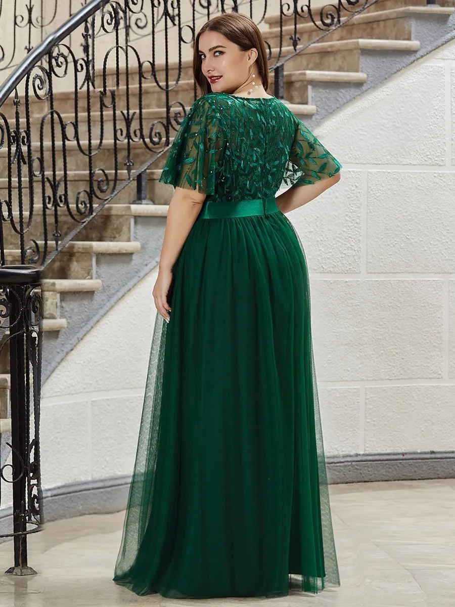 Georgia flutter sleeve evening dress in black s14 Express NZ wide