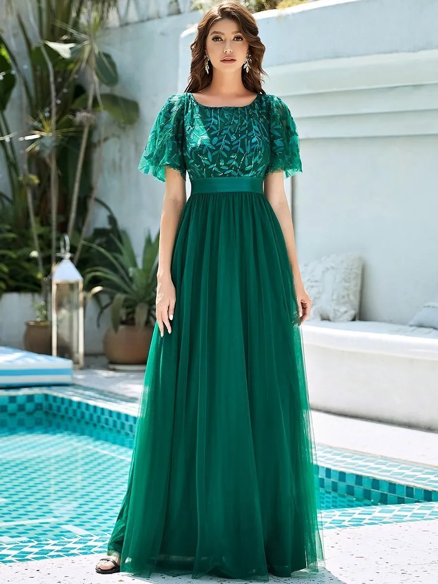 Georgia flutter sleeve evening dress in black s14 Express NZ wide
