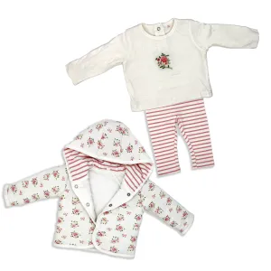 Girl's Jogger and Jacket Set - Floral