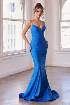 GLITTER PRINTED FITTED DRESS CDKV1094