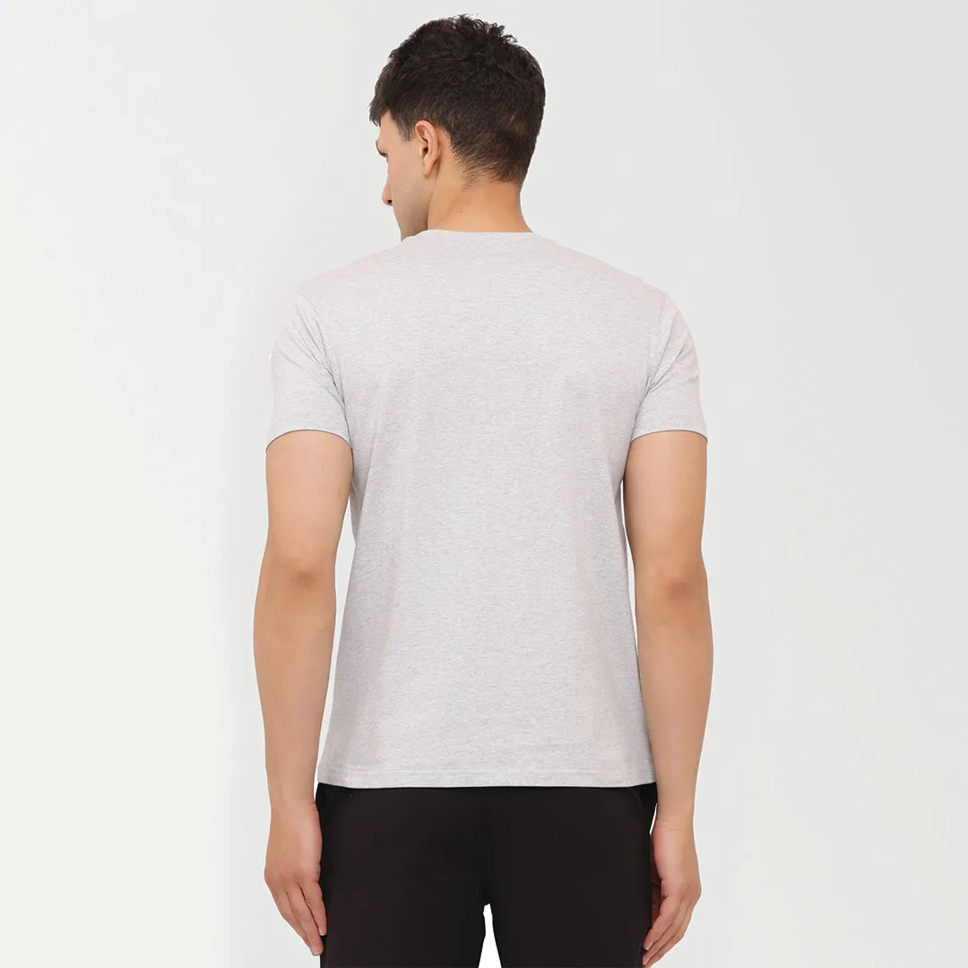 Graphic Printed T-shirt - Heather Grey