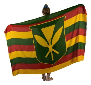 Kanaka Maoli Flag Sarong | Hawaii Sarong | Kanaka | Pareo