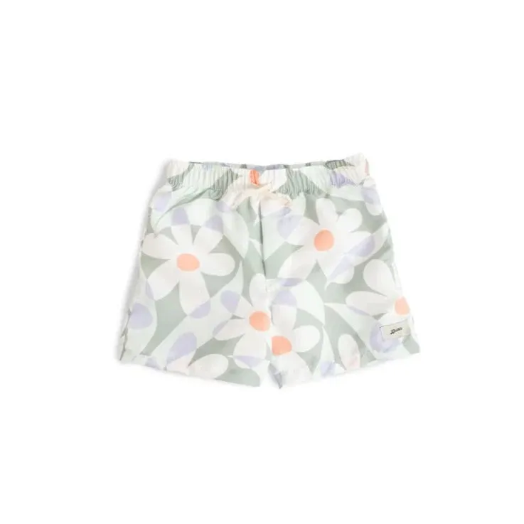 Kids Sage Daisy Trip Swim Trunk (Green)