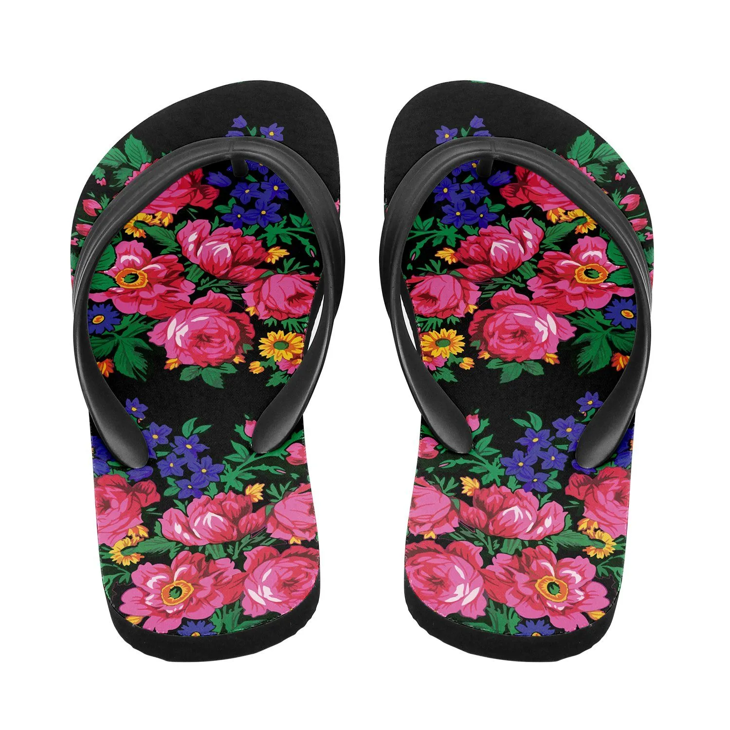 Kokum's Revenge Black Flip Flops