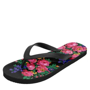 Kokum's Revenge Black Flip Flops