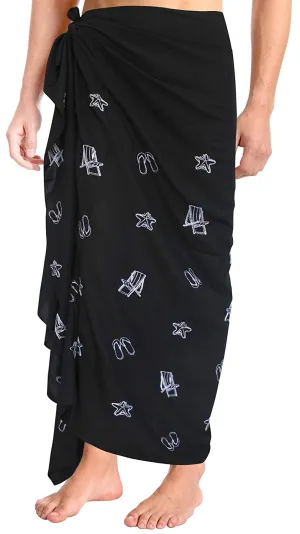 LA LEELA Beach Wear Mens Sarong Pareo Wrap Cover ups Bathing Suit Towel Swimsuit Swimwear