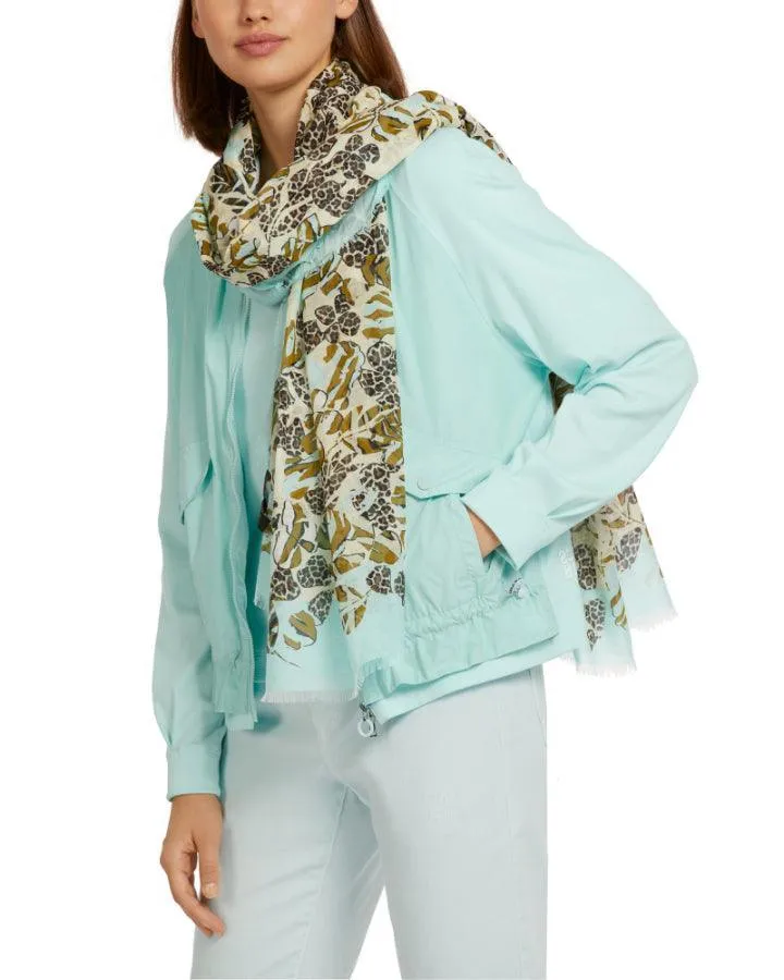 Leopard Floral Print Scarf
