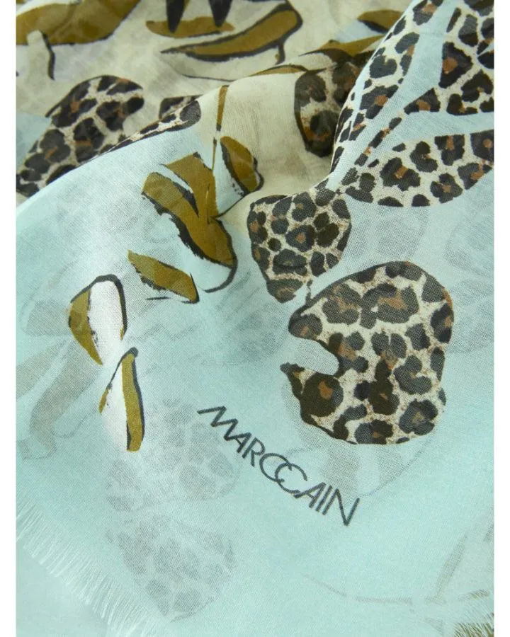 Leopard Floral Print Scarf