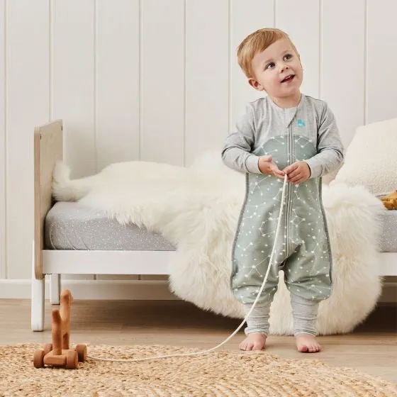 Love to Dream Sleep Suit Organic LongSleeve Olive Stellar 1.0T Size 1