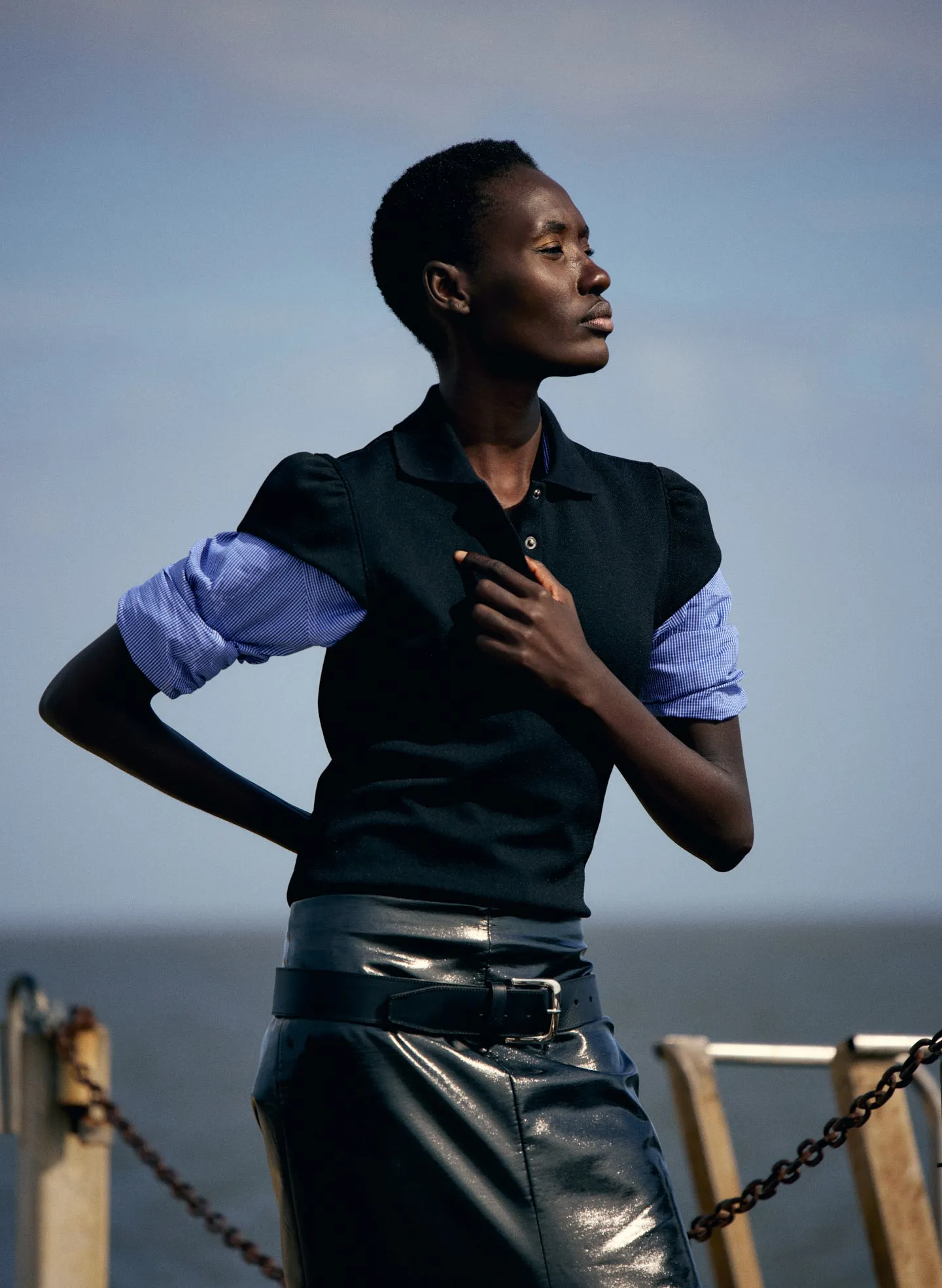 Luxe Pique Shrunken Polo Shirt