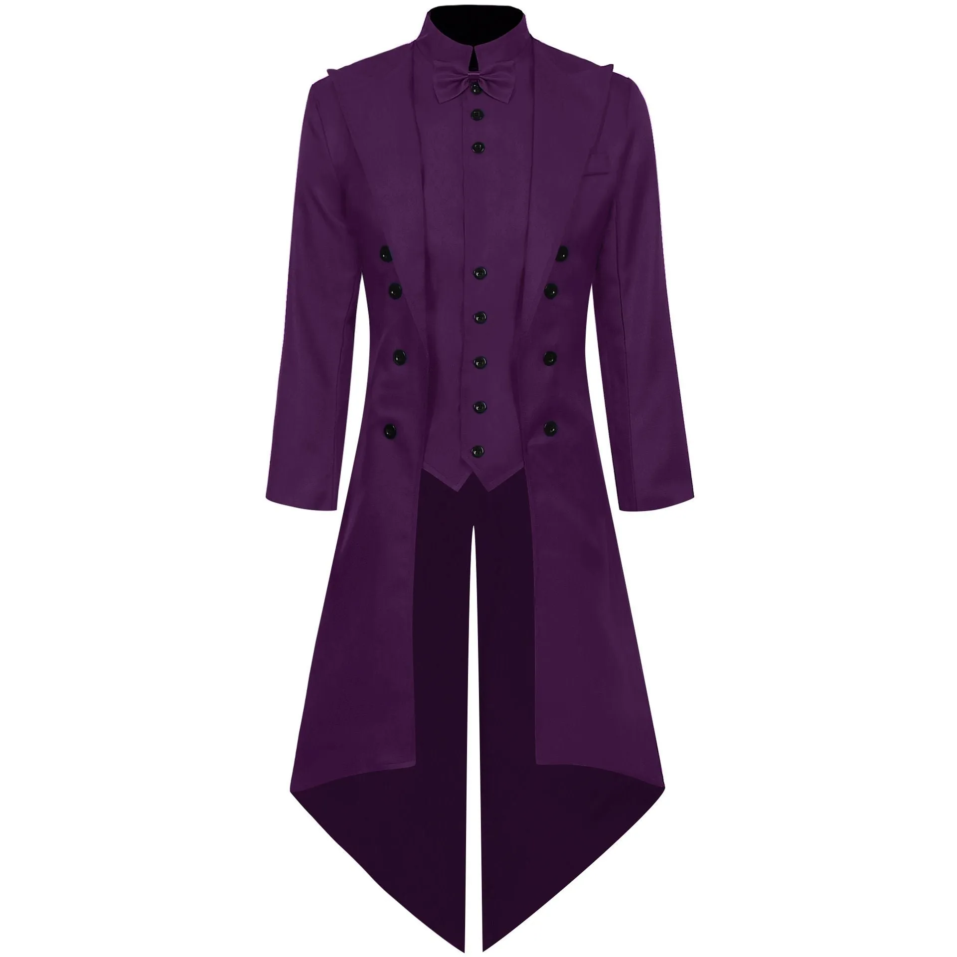 Men Gothic Clothing Steampunk Jacket Medieval Victorian Coat Halloween Costume