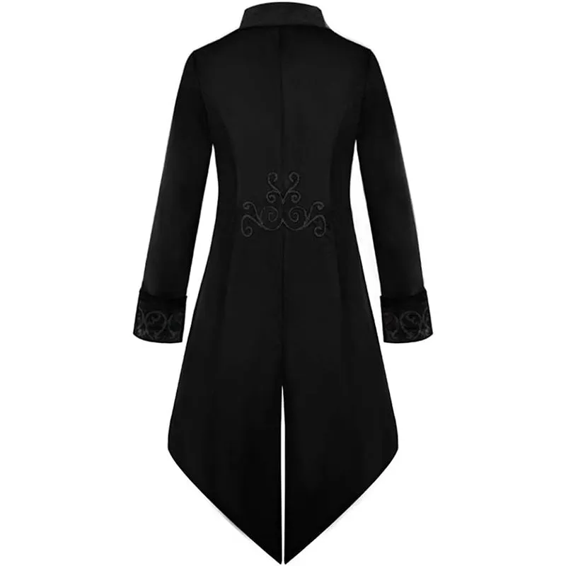 Men's Steampunk Vintage Tailcoat Gothic Victorian Frock Coat Halloween Costume