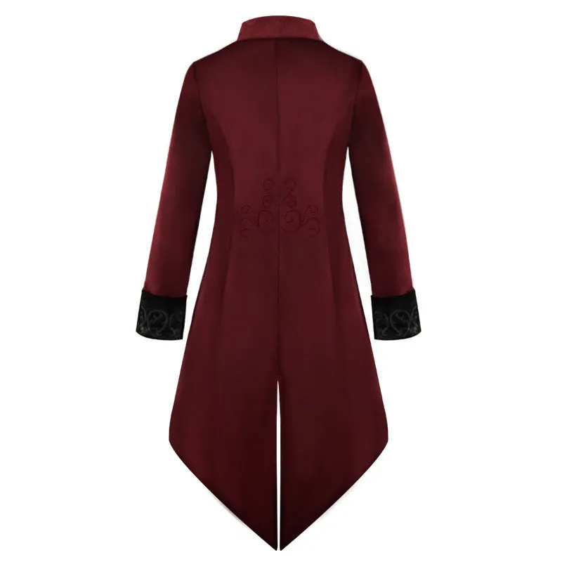 Men's Steampunk Vintage Tailcoat Gothic Victorian Frock Coat Halloween Costume
