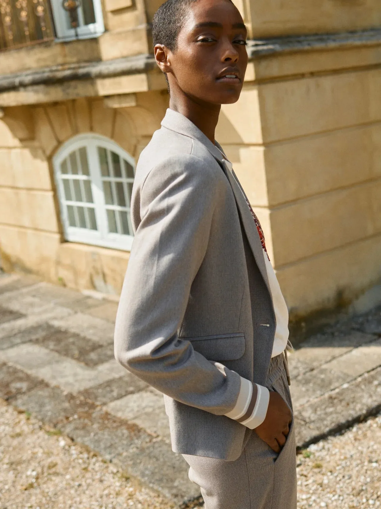 Mos Mosh Blake Brown Cuffed Blazer