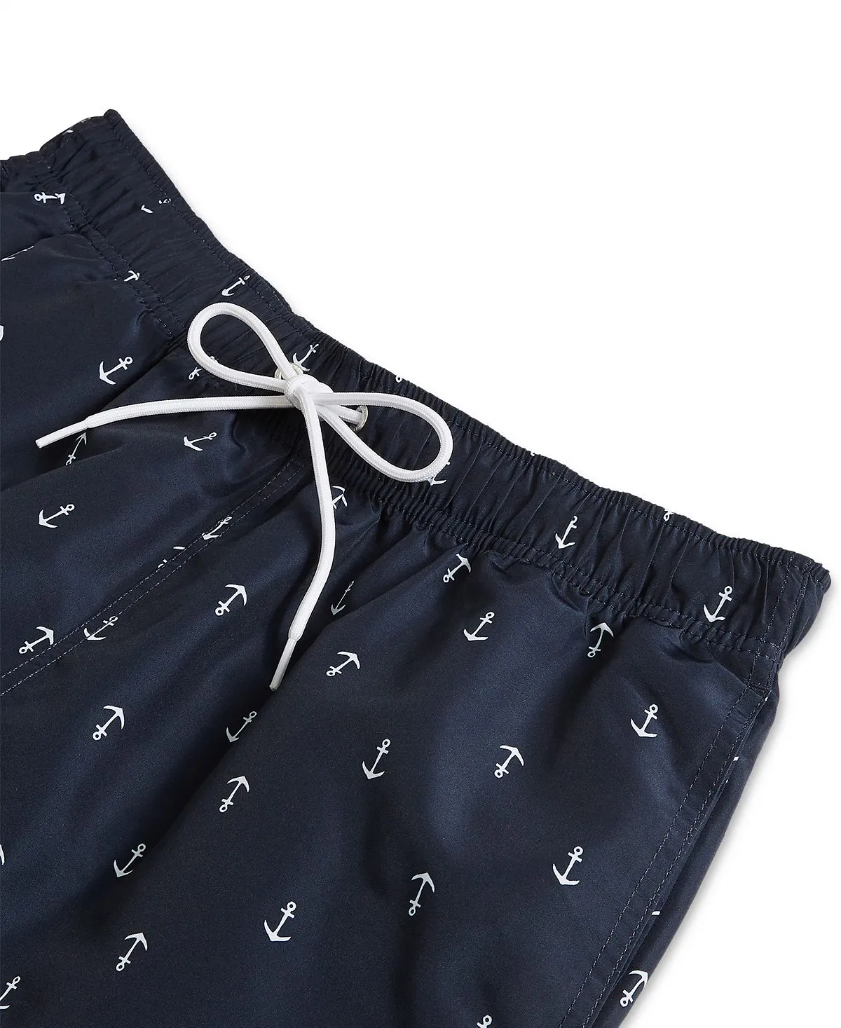 Nautica Men's 8" Anchor Print Quick Dry Swimming Trunks, Blue