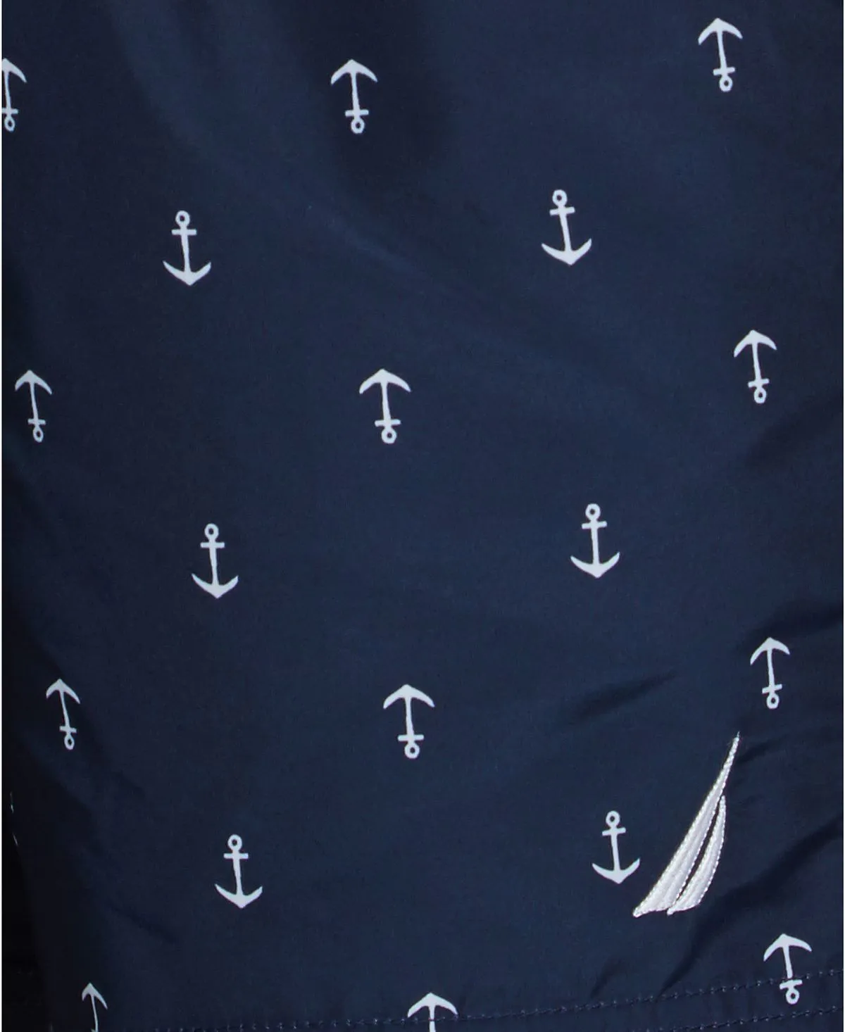 Nautica Men's 8" Anchor Print Quick Dry Swimming Trunks, Blue