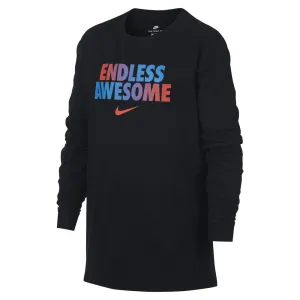 Nike Endless Awesome Black Boy's Long Sleeve Shirt