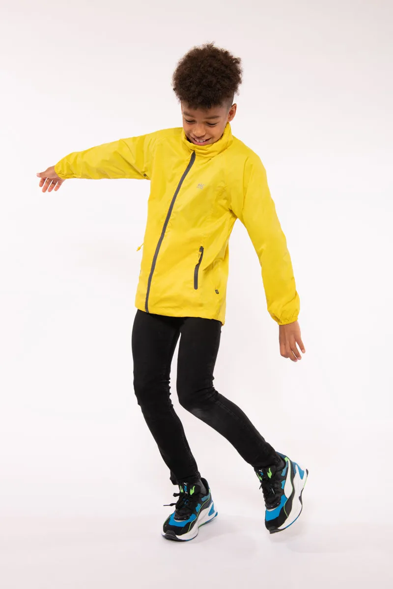 Origin Mini Packable Waterproof Kids Jacket - Yellow