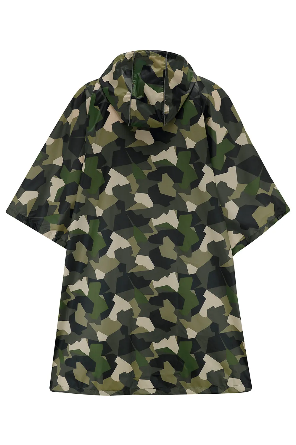 Poncho Packable Waterproof Cape - Green Camo