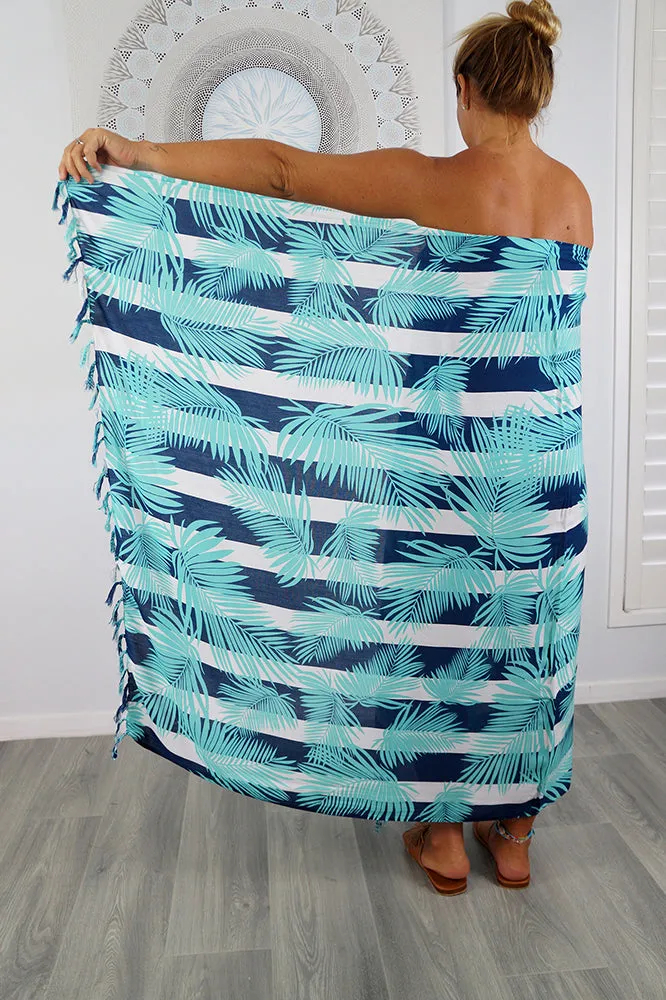 "Leaf/Stripe" Sarong