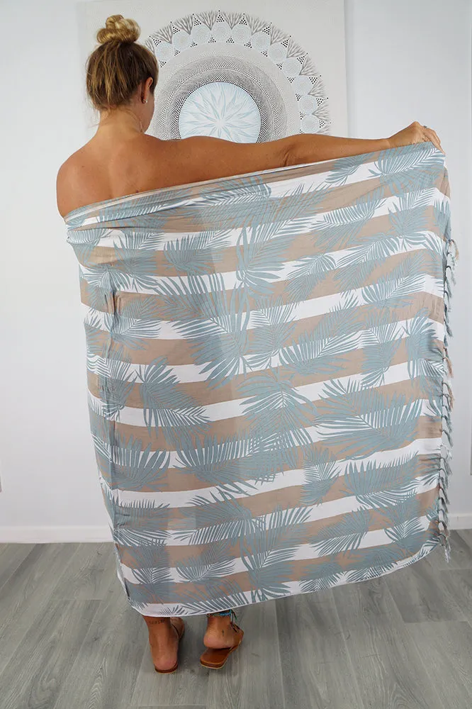 "Leaf/Stripe" Sarong