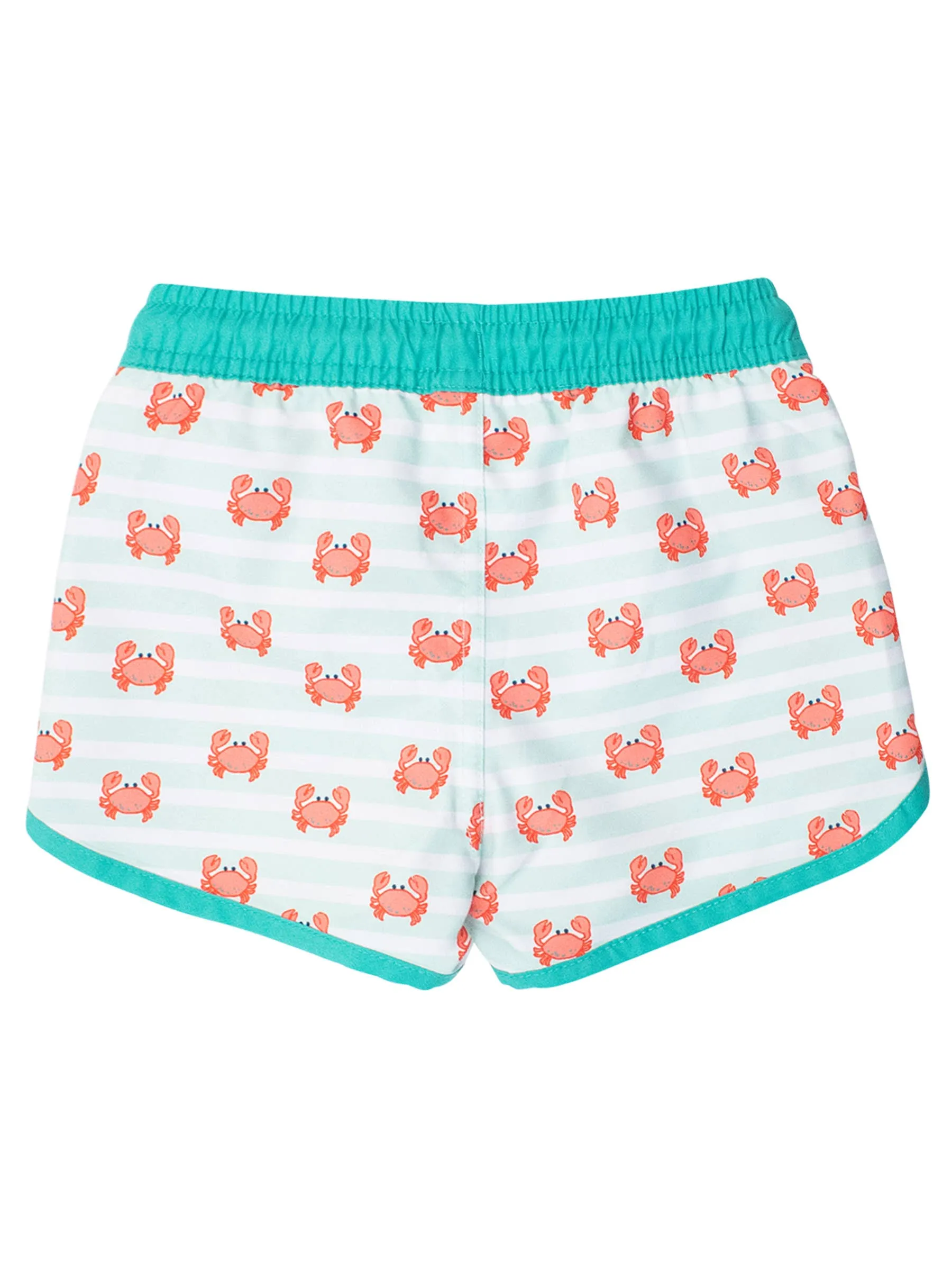 RuffleButts   RuggedButts - Boys Crabby Cove Dolphin Hem Swim Trunks