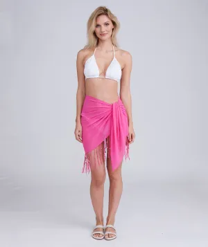 San Remo Beaded Sarong - Hot Pink