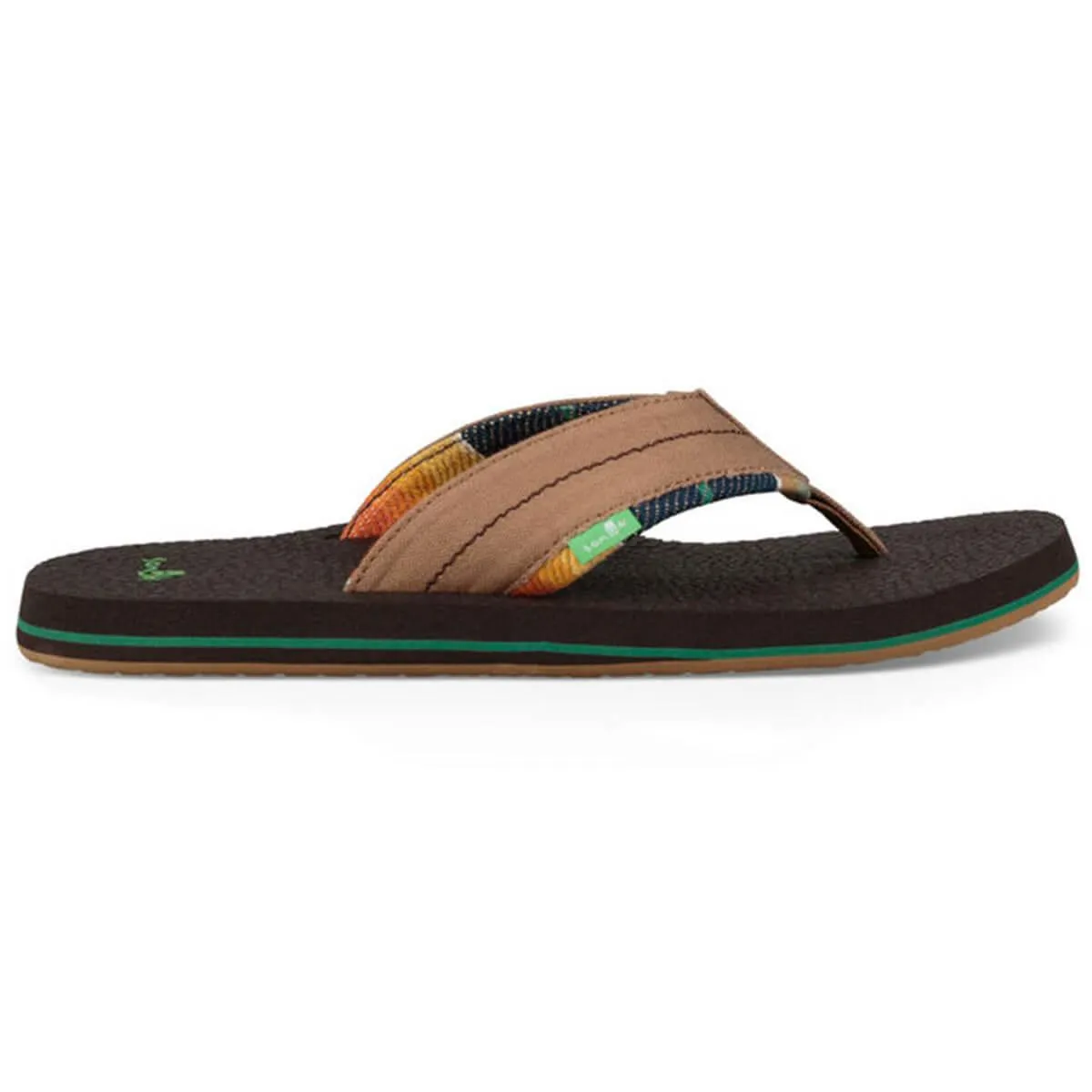Sanuk Men's Flip Flops - Beer Cozy 2 TX Sandals Tan/Blanket | 1102480-TBLN