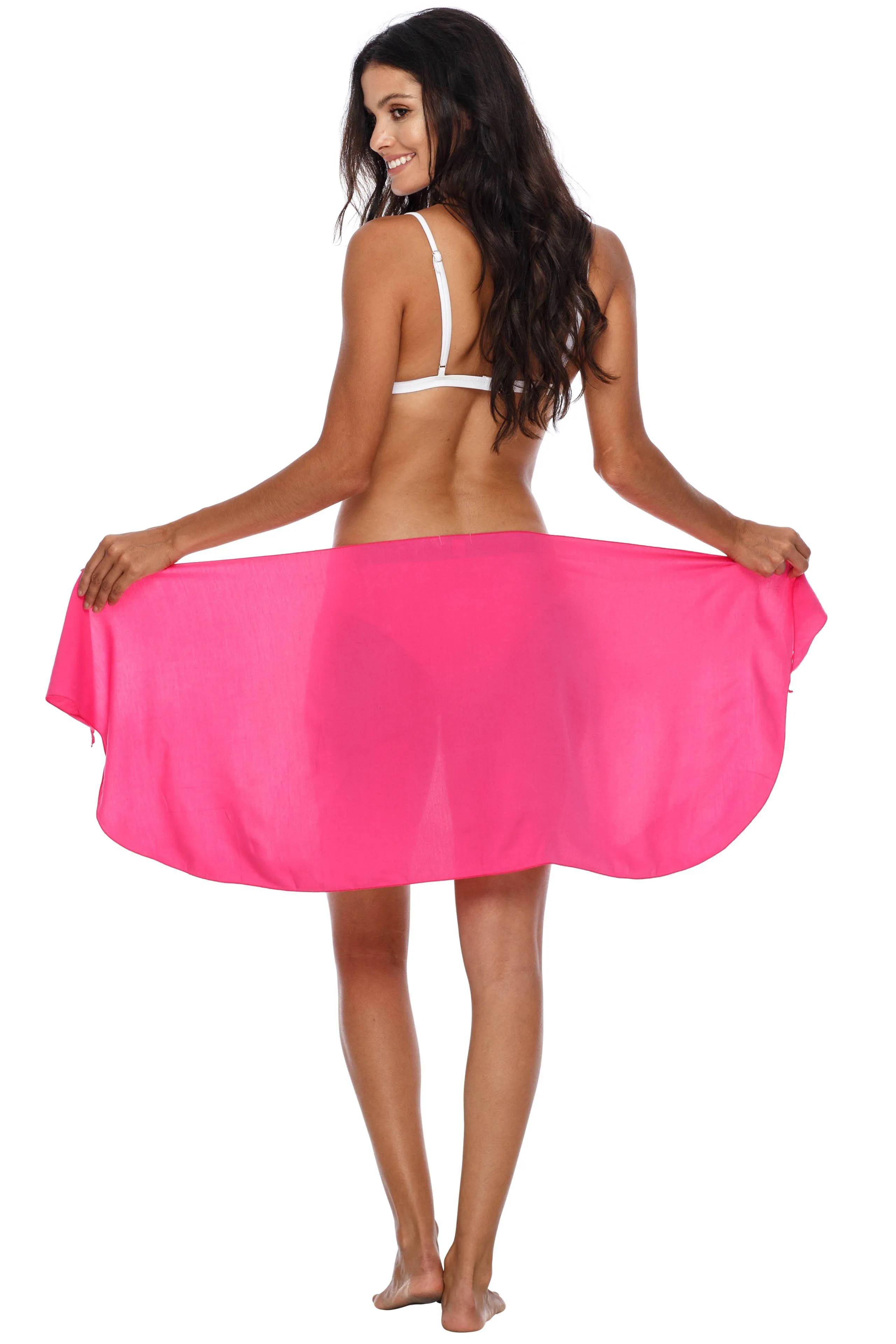 SHU-SHI Women's Short Sarong Wrap - Bathing Suit Cover-Up, Pareo Beach Skirt