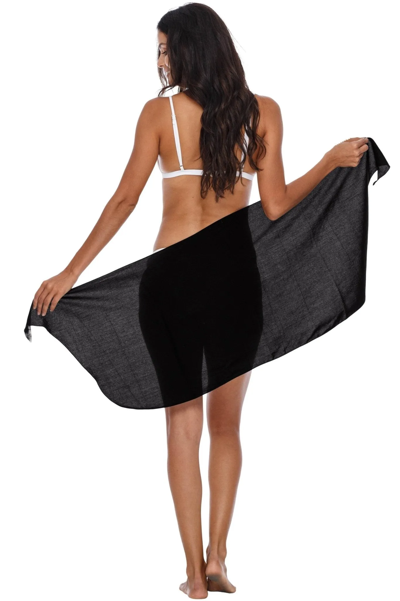 SHU-SHI Women's Short Sarong Wrap - Bathing Suit Cover-Up, Pareo Beach Skirt