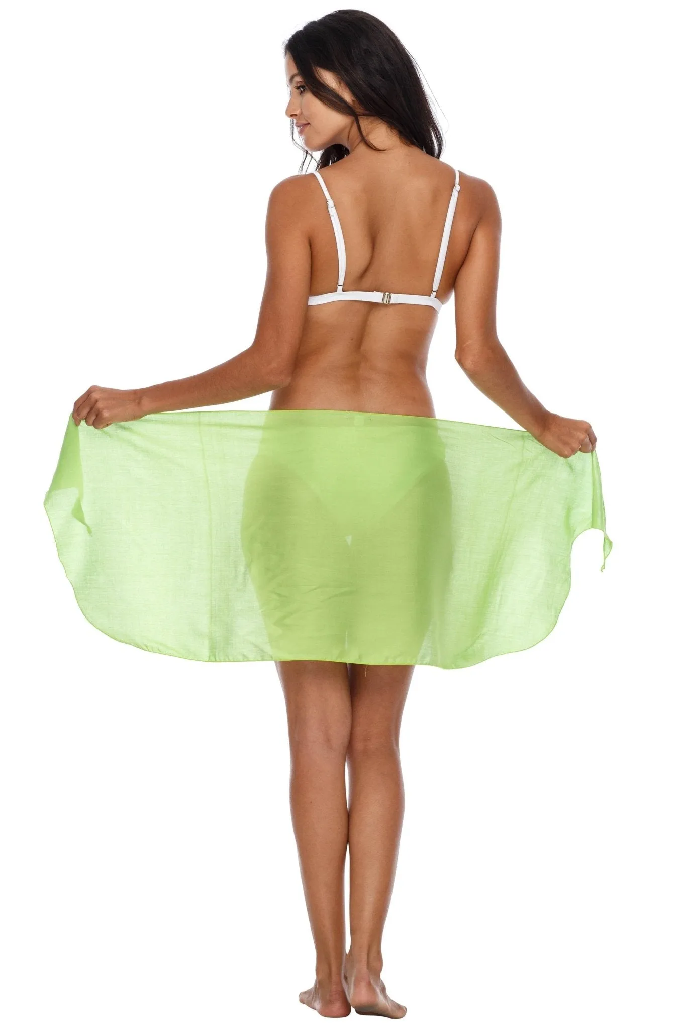SHU-SHI Women's Short Sarong Wrap - Bathing Suit Cover-Up, Pareo Beach Skirt