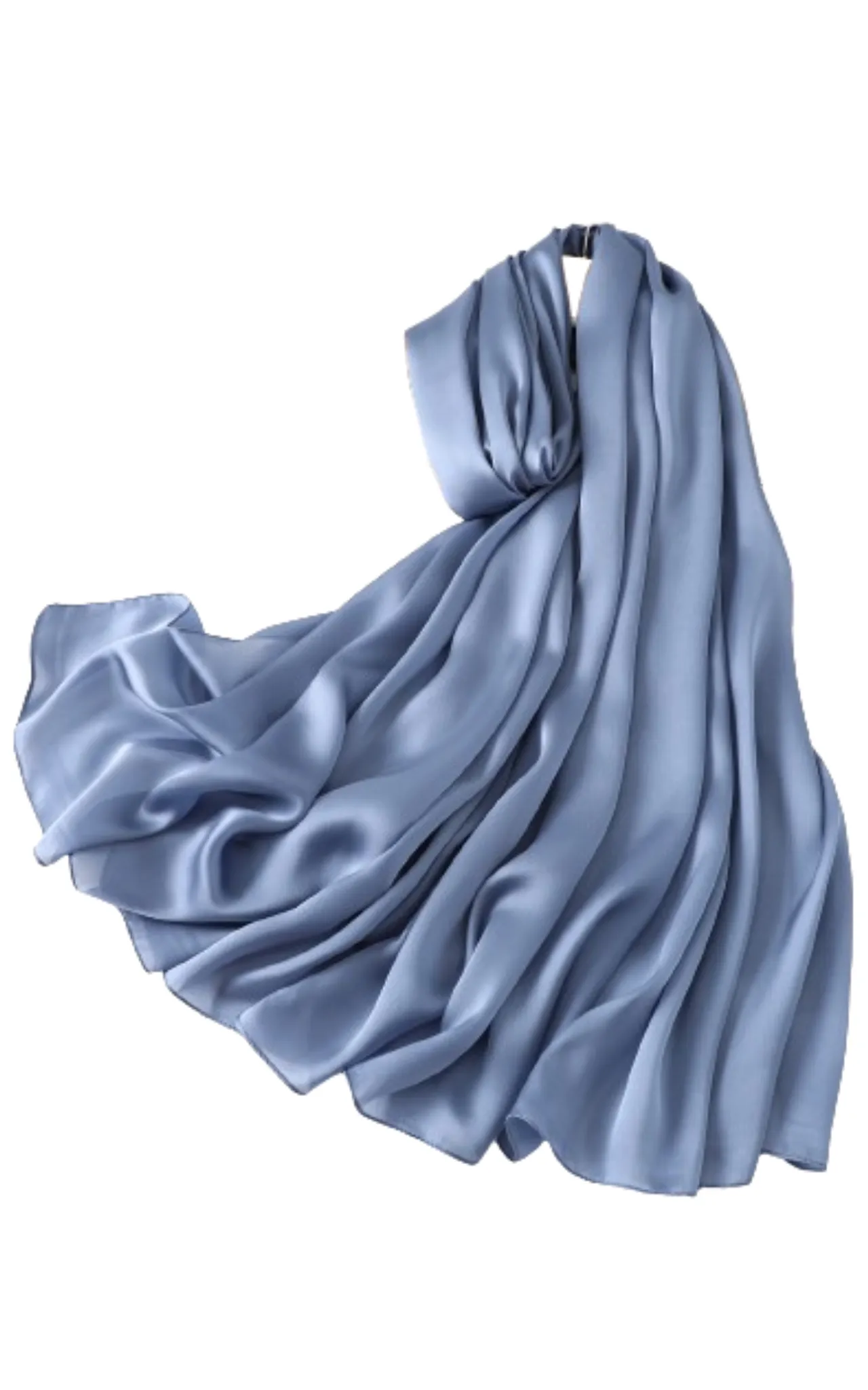 Sky Blue Soft Silk Scarf
