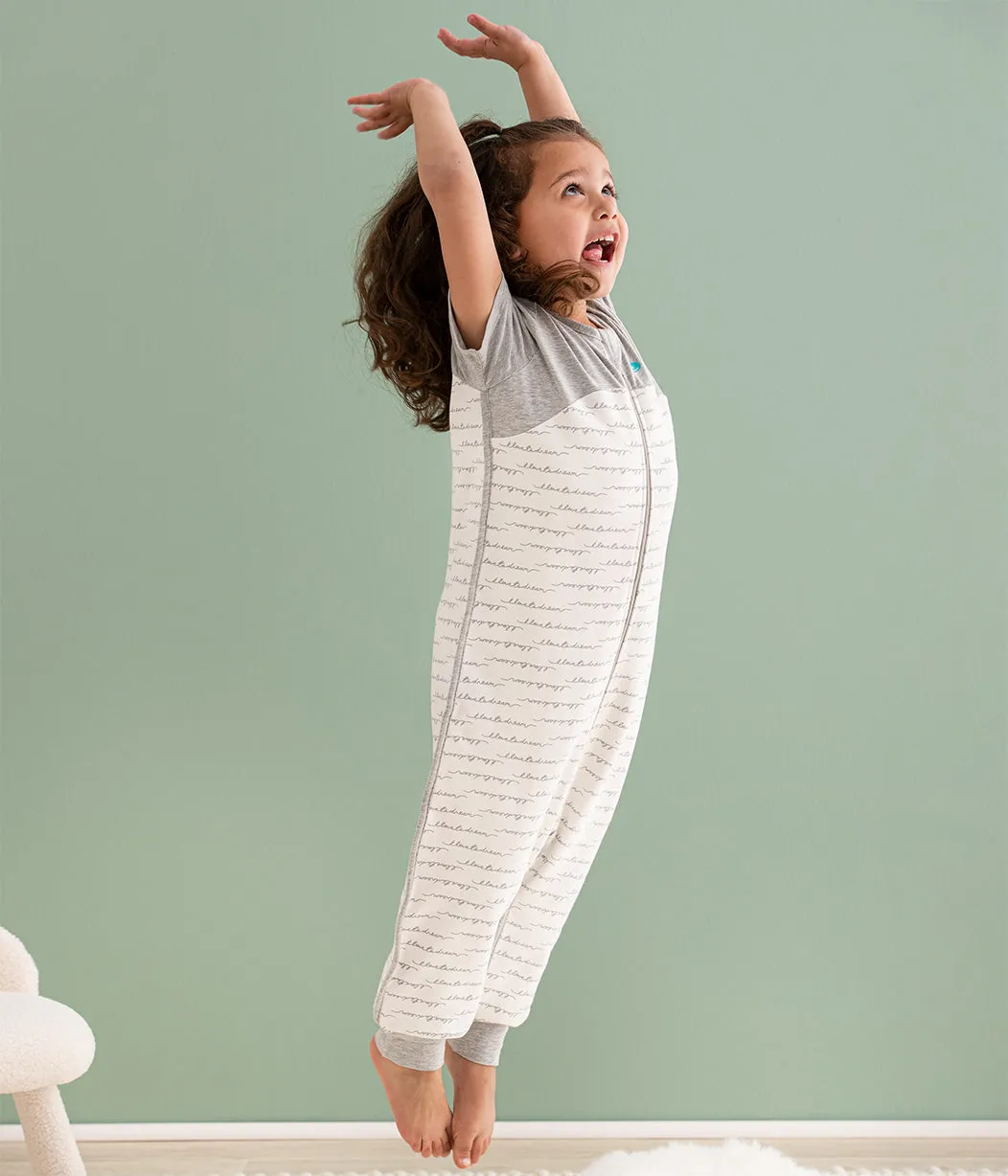 Sleep Suit Short Sleeve 1.0 TOG (20-24°C) White Dreamer Organic Cotton Fleece