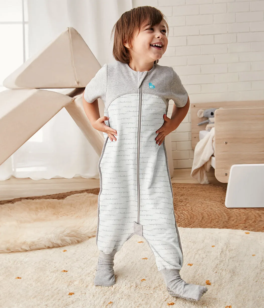 Sleep Suit Short Sleeve 1.0 TOG (20-24°C) White Dreamer Organic Cotton Fleece