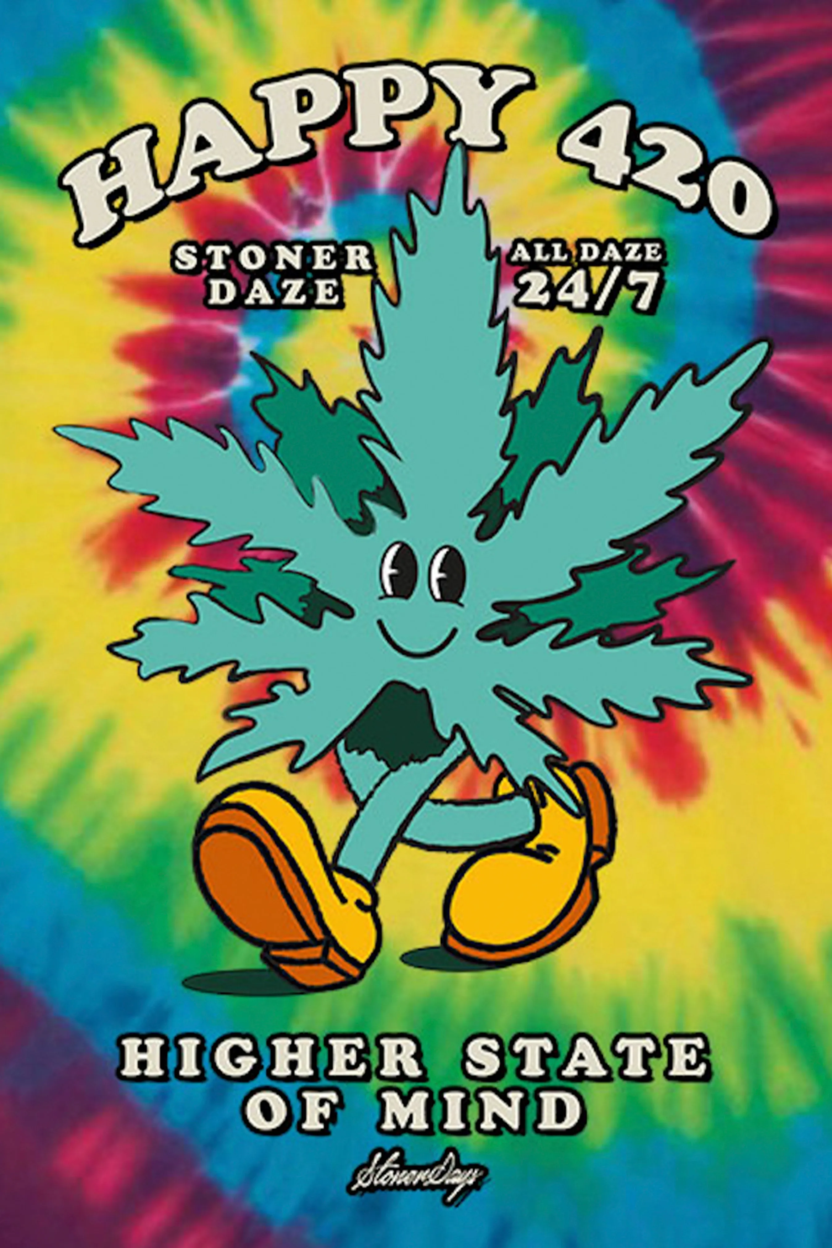StonerDays Happy 420 Tie Dye T-Shirt